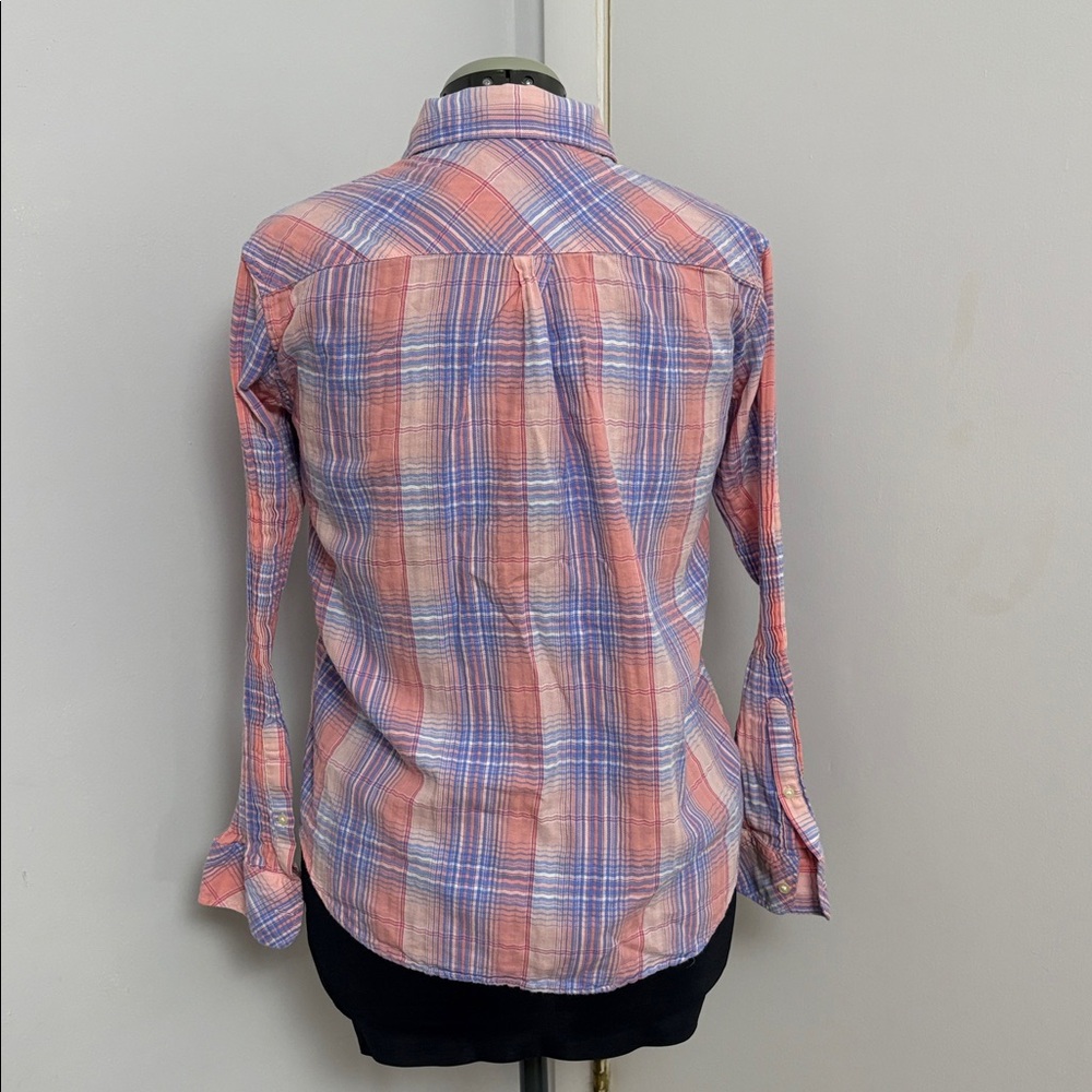 GAP Voile Plaid Button Down Shirt - Picture 3 of 5